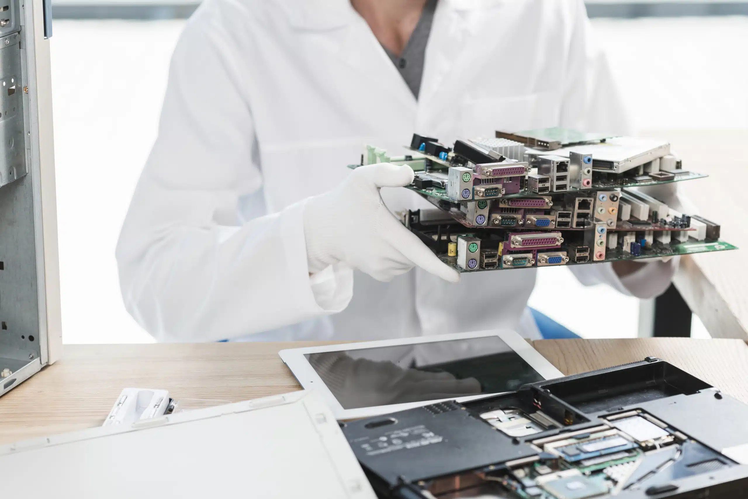 Technicien professionnel assurant la maintenance et l'assistance informatique pour les entreprises.