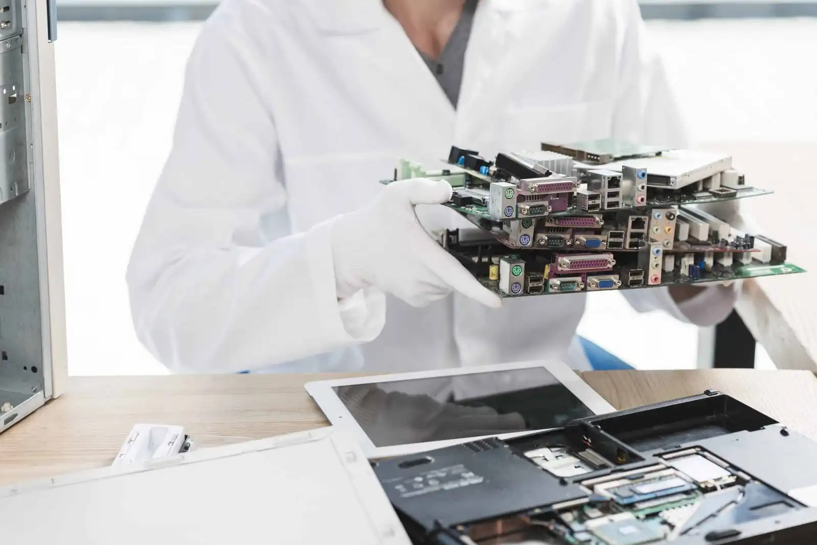 Technicien professionnel assurant la maintenance et l'assistance informatique pour les entreprises.